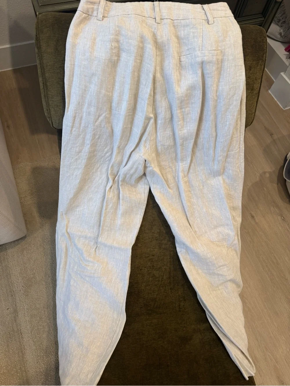 DISSH Norah Natural Linen Wide Leg Pant Size 6